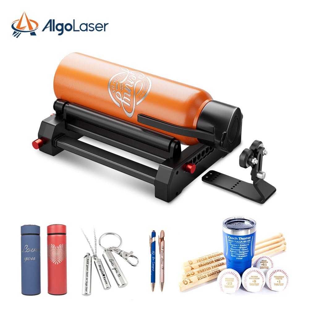 AlgoLaser Alpha 22W Diode LaserEngraver  Rotary Roller- Stelis3D