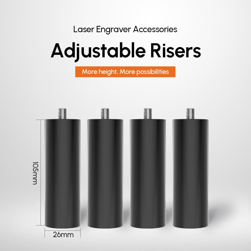 AlgoLaser DIY Kit 5W/10W Laser Engraver Adjustable Risers- Stelis3D