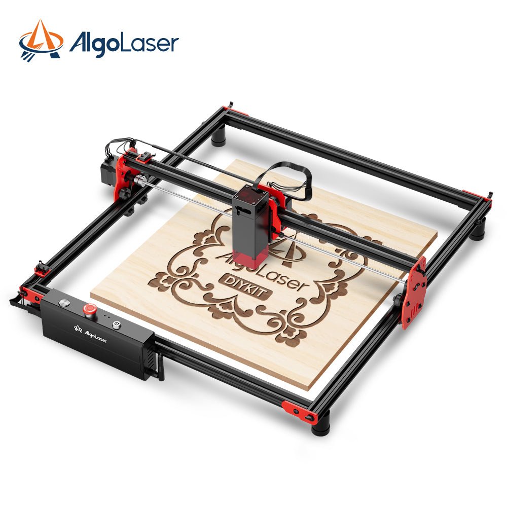 AlgoLaser DIY Kit 5W/10W Laser Engraver top view wth engraved item - Stelis3D