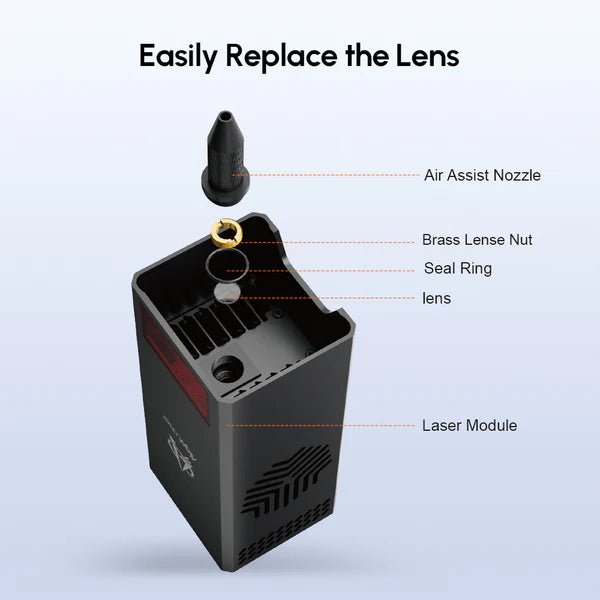 AlgoLaser Universal 20W Laser Module Easy lens Replacement - Stelis3D