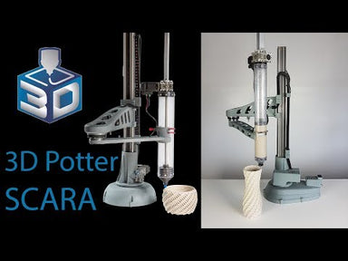 Scara Mini V1 3D ceramic 3D Printer and Vase with Video 