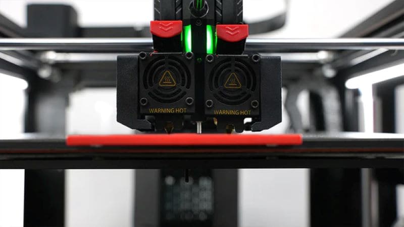 Raise3D Pro3 3D Printer Close Up of Dual Extruder - Stelis3D